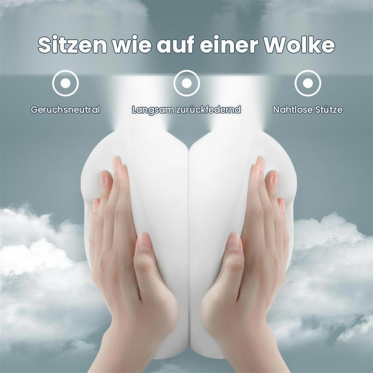 Der Schaum federt langsam zurück und ist geruchsneutral